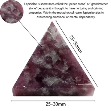 Wonderful Lepidolite Crystal Healing Pyramid - 1" Meditation & Decor