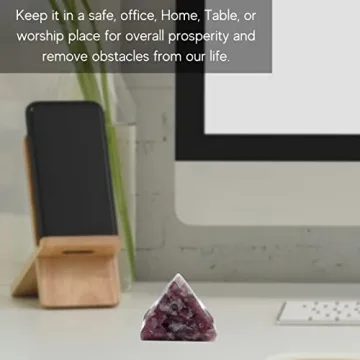 Lepidolite Pyramid Crystal for Chakra Healing & Meditation