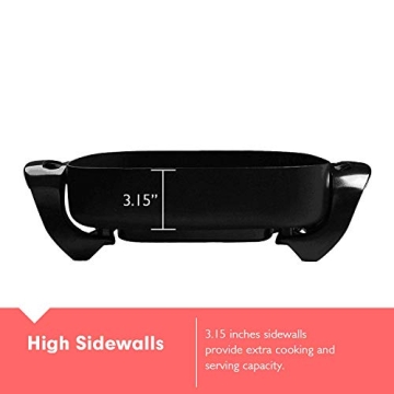 Caynel 12" Nonstick Electric Skillet - 1400W, Glass Lid