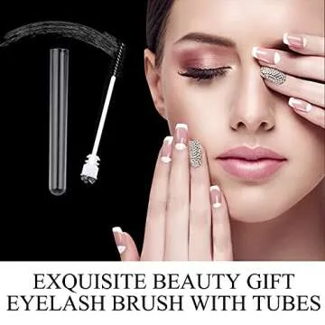50pcs Dming Eyelash Brushes with Diamond Foil - Sparkly & Functional