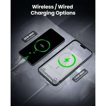 sharge ICEMAG Magnetic Power Bank, World's First 10000mAh Battery Pack with Active Cooling for MagSafe, Transparent Portable Charger with 20W USB-C Input/Output for iPhone16/15 Pro Max/ 14 Pro Max