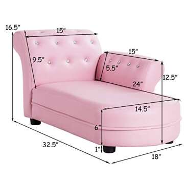 Costzon Kids Couch for Toddlers - Ergonomic & Portable