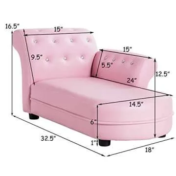 Costzon Kids Couch for Toddlers - Ergonomic & Portable