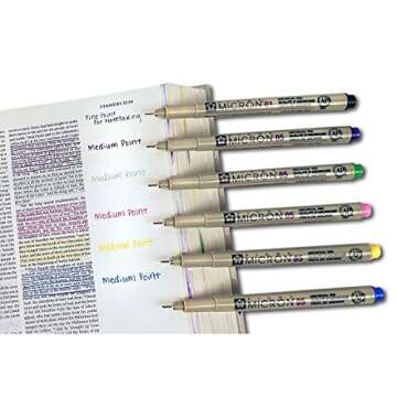 Pigma Micron Bible Study Pen Kit - 6 Pens | No Bleed, No Smear
