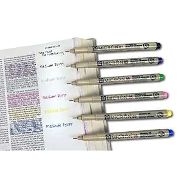 Pigma Micron Bible Study Pen Kit - 6 Pens | No Bleed, No Smear