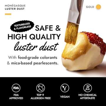 MONÉGASQUE Gold Edible Glitter for Cocktails 15g – Gold Edible Glitter for Drinks – Edible Gold...