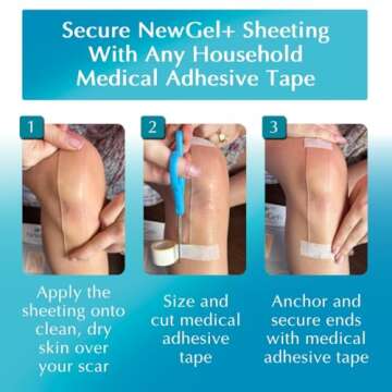 Advanced Silicone Scar Treatment Sheets - Effective for All Scars, 4 Count