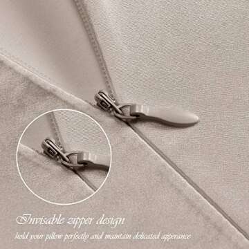 Asmork 100% Mulberry Silk Pillowcase for Hair and Skin, Both Side 19 Momme Real Silk, Hidden Zipper Washable Pure Silk Bed Pillowcase Covers, Envelope Gift Box,1PC (Beige, Standard 20''×26'')