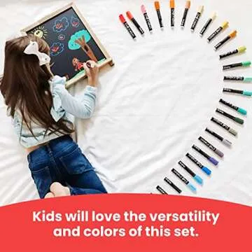 Vibrant Chalkola Chalk Markers - 40 Colors for Creativity