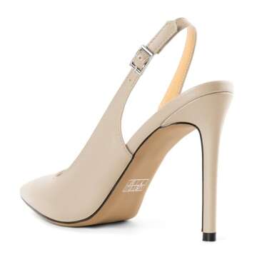 SAMMITOP Women's Slingback Pumps High Heel Pointed Toe Ankle Strap Office Party Dress Shoes