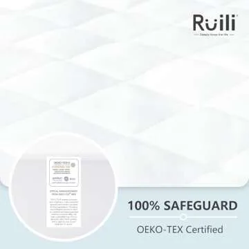 Full Size Quilted Fitted Mattress Pad, Waterproof Breathable Soft Mattress Protector, Deep Pocket Fitted Style Bed Cover, Vinyl-Free