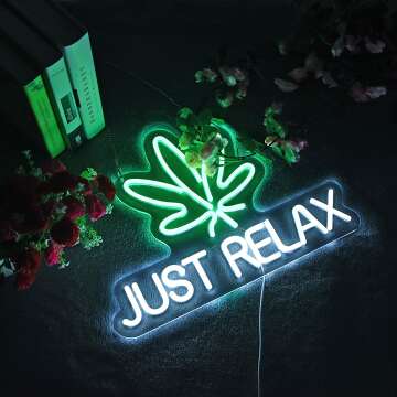 Just Relax Neon Sign for Decor - LED Wall Light