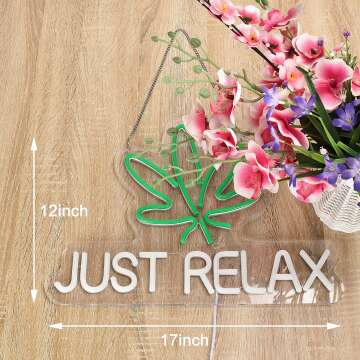Just Relax Neon Sign for Decor - LED Wall Light