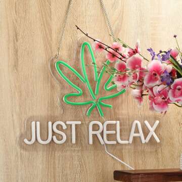 Just Relax Neon Sign for Decor - LED Wall Light