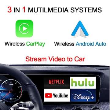 ONINCE Magic Box, Apple CarPlay Wireless Adapter Plus Netflix Hulu YouTube Disney+, and Android Auto...