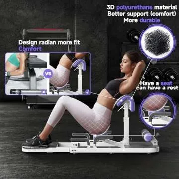 seanleecore Hip Thrust & Squat Machine for Home – Multi-Function Glute Builder, Leg & Core Strengthening Equipment – Adjustable Sissy Squat, Hip Thrusts, Squat Assist Machine for Home Gym