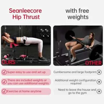 seanleecore Hip Thrust & Squat Machine for Home – Multi-Function Glute Builder, Leg & Core Strengthening Equipment – Adjustable Sissy Squat, Hip Thrusts, Squat Assist Machine for Home Gym