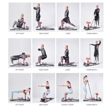 seanleecore Hip Thrust & Squat Machine for Home – Multi-Function Glute Builder, Leg & Core Strengthening Equipment – Adjustable Sissy Squat, Hip Thrusts, Squat Assist Machine for Home Gym