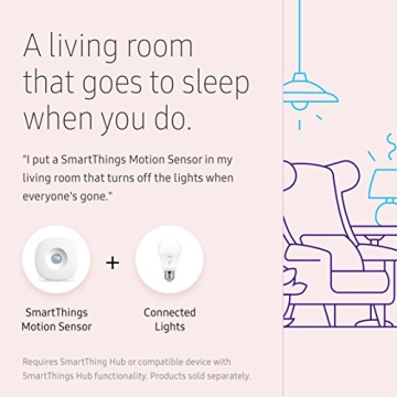 SAMSUNG SmartThings Magnetic Motion Sensor with Temperature Monitoring