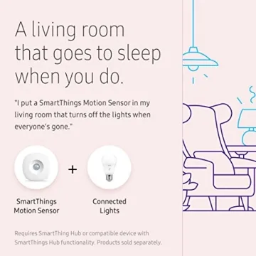 SAMSUNG SmartThings Magnetic Motion Sensor with Temperature Monitoring