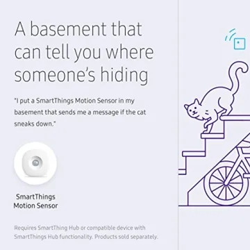 SAMSUNG SmartThings Magnetic Motion Sensor with Temperature Monitoring