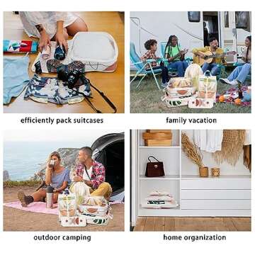 Premium 6 Pcs Waterproof Packing Cubes for Travel