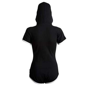 Littleforbig Adult Baby Diaper Lover (ABDL) Snap Crotch Adult Baby Onesie Bodysuit - Sweet Reaper Night-Glow Halloween Onesie,Medium