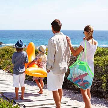 Candyfouse Extra Large Mesh Beach Bag for Family Fun