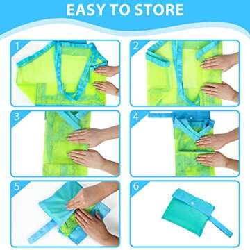 Candyfouse Extra Large Mesh Beach Bag for Family Fun