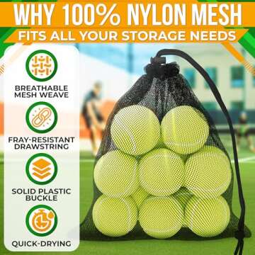 Strong Lightweight Mesh Bags for Sports and Travel
