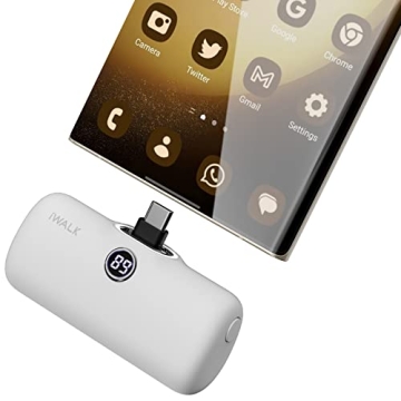 iWALK 4800mAh Portable Charger - Built-in USB C Power Bank for Quick Charging