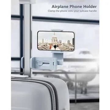 MiiKARE Airplane Travel Essentials Phone Holder, Universal Handsfree Phone Mount for Flying 360 Degr...
