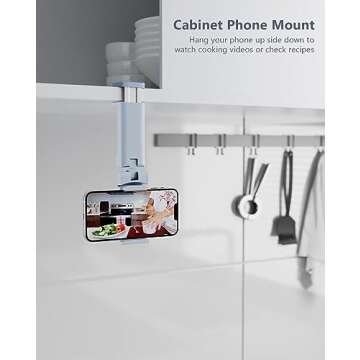 MiiKARE Airplane Travel Essentials Phone Holder, Universal Handsfree Phone Mount for Flying 360 Degree Rotation, Baby Travel Gear Flight Accessory Travel Must Haves Phone Stand for Desk, Table-Blue