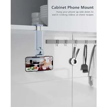 MiiKARE Airplane Travel Essentials Phone Holder, Universal Handsfree Phone Mount for Flying 360 Degree Rotation, Baby Travel Gear Flight Accessory Travel Must Haves Phone Stand for Desk, Table-Blue