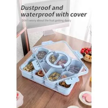 KEYVOZ Snackle Box - Travel Charcuterie Organizer