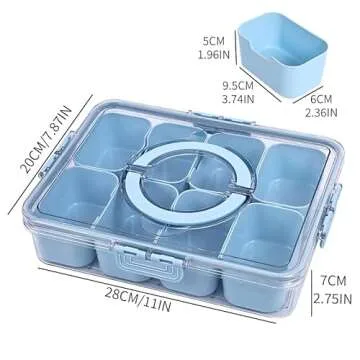 KEYVOZ Snackle Box - Travel Charcuterie Organizer