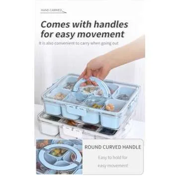 KEYVOZ Snackle Box - Travel Charcuterie Organizer