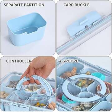 KEYVOZ Snackle Box - Travel Charcuterie Organizer