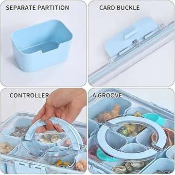 KEYVOZ Snackle Box - Travel Charcuterie Organizer