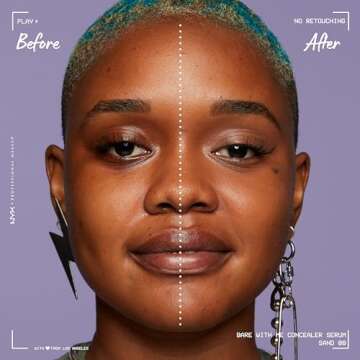 NYX PROFESSIONAL MAKEUP Bare With Me Concealer Serum, Concealer Makeup For Up To 24Hr Hydration - Sand