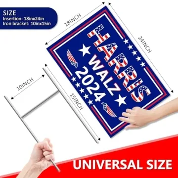 Harris Waltz 2024 Double-Sided Yard Sign 24x18