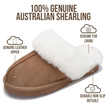 Project Cloud 100% Genuine Leather Slippers for Women Footwear with Genuine Fur Lining Womens Clogs ...