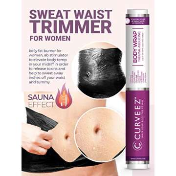 CURVEEZ Contouring Slimming Osmotic Plastic Body Wrap Waist Burning Stomach Wrap Burning Fat Speed Up
