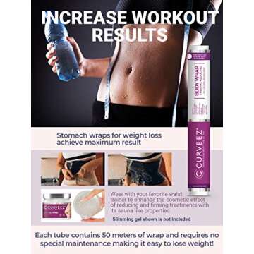 CURVEEZ Contouring Slimming Osmotic Plastic Body Wrap Waist Burning Stomach Wrap Burning Fat Speed Up