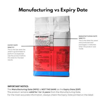 SAF-INSTANT YEAST RED LABEL SINGLE 1 lb (16oz) PACKAGE