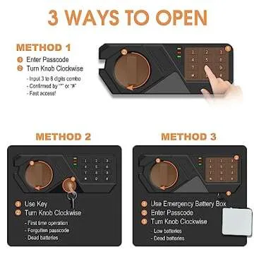 3.0 Cubic Feet Large Safes for Home Use Fire and Water proof, Digital Security Safe with Key and Combination, Home Safes Water and Fireproof for Firearm Medicine Money Valuables