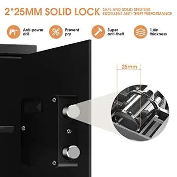 3.0 Cubic Feet Large Safes for Home Use Fire and Water proof, Digital Security Safe with Key and Combination, Home Safes Water and Fireproof for Firearm Medicine Money Valuables