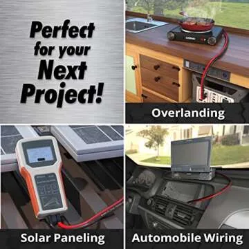 InstallGear 1/0 Gauge Wire (50ft) Copper Clad Aluminum CCA - Battery Cable, Car Amplifier Power and Ground Wire - Automotive Wire, Car Audio Speaker Stereo, RV Trailer, Welding Cable, Primary Wiring