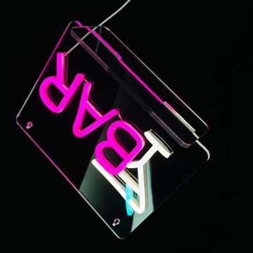 Cocktails Bar Sign LED Neon Light for Home Bar and Parties