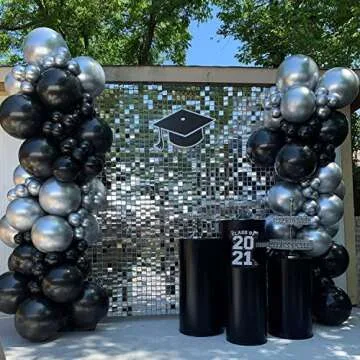 COKAOBE Silver Shimmer Wall Backdrop for Stunning Events